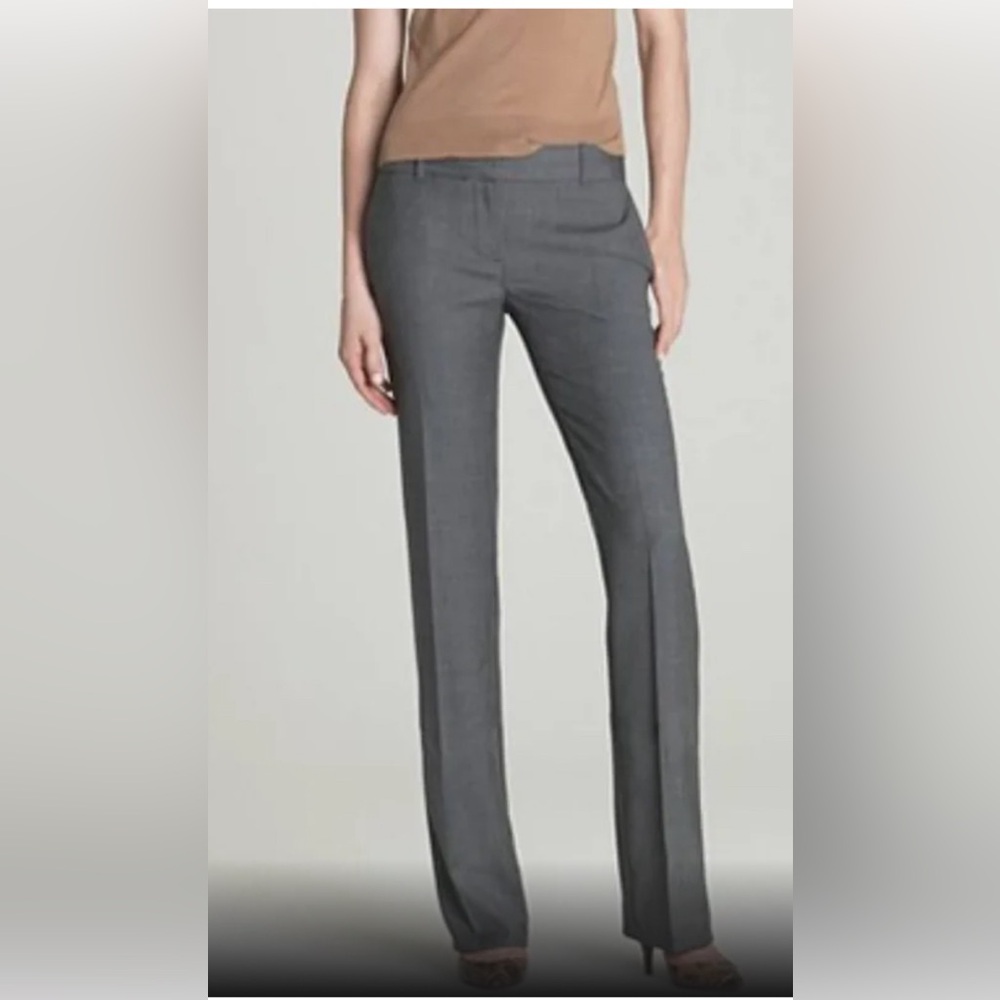 EUC JCrew factory City Fit season gray wool midrise trousers size 4
